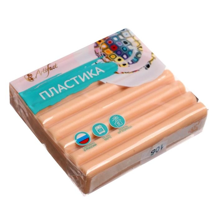 Пластика - полимерная глина, 56 г, Пластика - полимерная глина, 56 г, "Классический", телесный натуральный