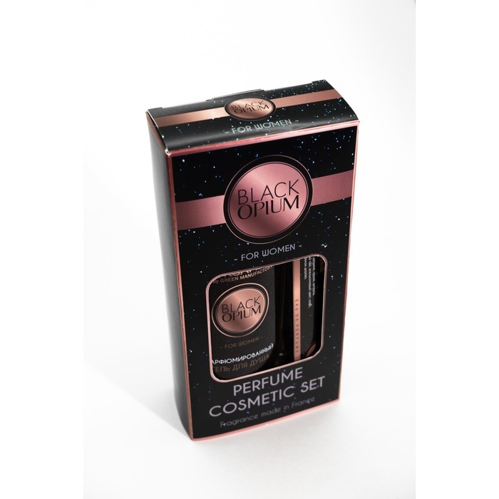Подарочный набор косметики женский Black Opium, гель для душа 250 мл, парфюмерная вода 30 мл Подарочный набор косметики женский Black Opium, гель для душа 250 мл, парфюмерная вода 30 мл