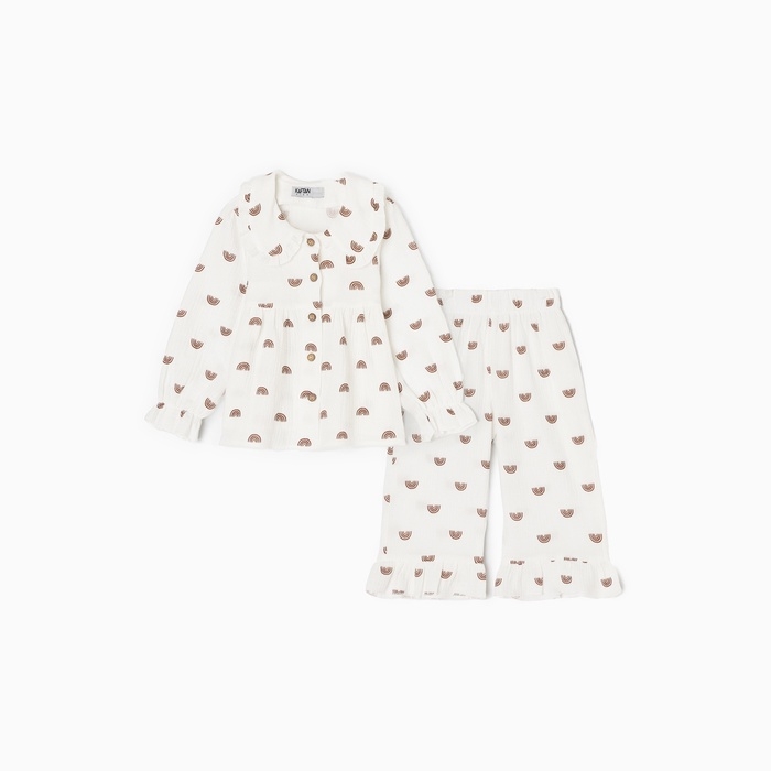 Пижама детская (рубашка и брюки) KAFTAN Пижама детская (рубашка и брюки) KAFTAN "Радуга" р.32 (110-116 см)