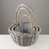 Набор корзин &laquo;Косичка&raquo;, 3 шт, 40&times;17/45 см, 32&times;16/40 см, 26&times;16/37 см, ива