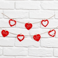 Гирлянда, интерьерное украшение &laquo;Моей половинке&raquo;, 7 штук, 7 х 7 см