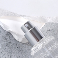 Флакон для парфюма, с распылителем, стеклянный, 30 мл, цвет прозрачный/серебристый