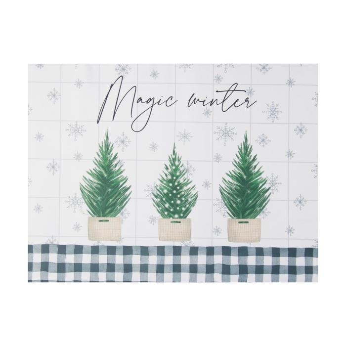 Салфетка новогодняя на стол &laquo;Magic winter&raquo;, 30х40 см, оксфорд, полиэстер