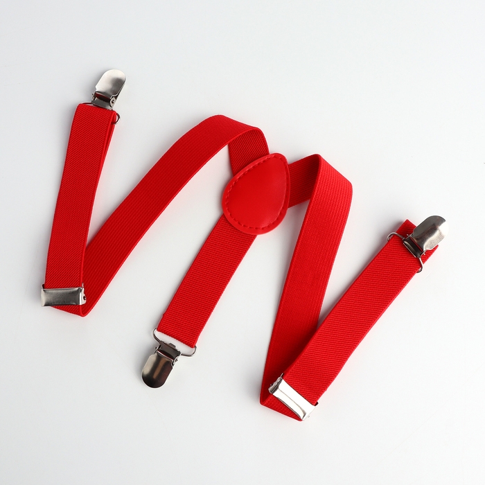 Подтяжки детские &laquo;Выбражулька&raquo;, ширина 2, 5 см, цвет красный