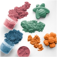 Песок для лепки &laquo;Приключения Енота&raquo;, 4 цвета, 560 г, формочка