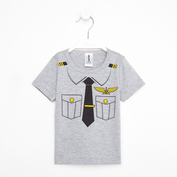 Футболка детская KAFTAN "Пилот", серый, рост 98-104 (30)