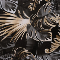 Клеёнка на стол «Тропики», на тканевой основе, рулон 20 метров, ширина 137 см, толщина 0,25 мм, цвет чёрный Клеёнка на стол «Тропики», на тканевой основе, рулон 20 метров, ширина 137 см, толщина 0,25 мм, цвет чёрный