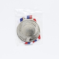 Медаль под нанесение 005, d= 7 см. Цвет серебро. С лентой