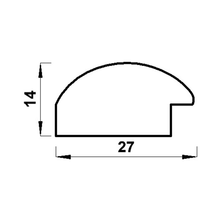 Фоторамка пластик МИРАМ 25х35 см, 642461-11, золото (пластиковый экран)