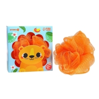 Мочалка детская для купания с петелькой &laquo;Львенок&raquo;