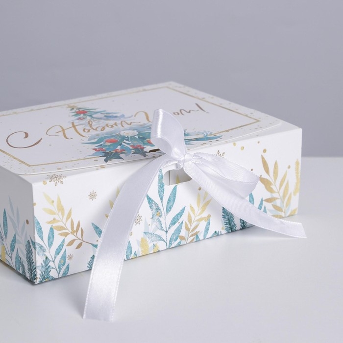 Коробка подарочная новогодняя складная «Волшебство», 16.5 х 12.5 х 5 см, Новый год Коробка подарочная новогодняя складная «Волшебство», 16.5 х 12.5 х 5 см, Новый год