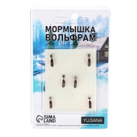 Мормышка Столбик чёрный, красное брюшко + куб серебро, вес 0.4 г Мормышка Столбик чёрный, красное брюшко + куб серебро, вес 0.4 г