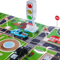 Светофор с игровым полем &laquo;Изучаем ПДД&raquo;, световые эффекты, русский чип, Синий трактор