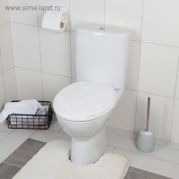 Сиденье для унитаза с крышкой Росспласт &laquo;Декор&raquo;, 44,5&times;37 см, цвет белый