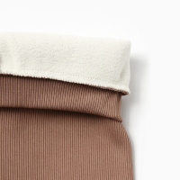 Леггинсы для девочки на флисе Collorista, цвет коричневый, рост 140 см