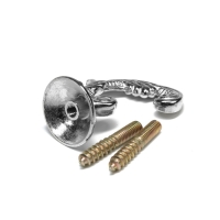 Крючок для штор KS002, однорожковый, цвет хром