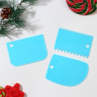 Новый год. Набор кондитерских шпателей &laquo;Сладкого года&raquo;, 3 шт