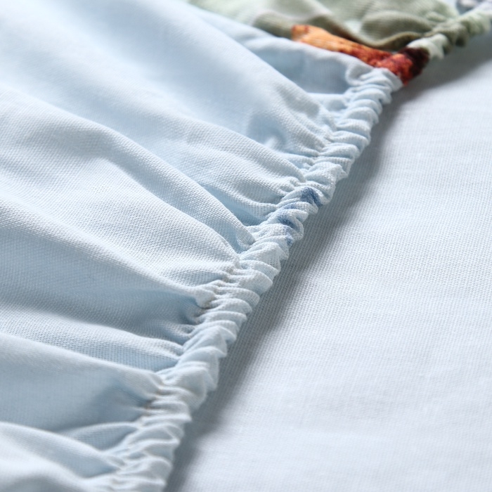 Простыня на резинке Этель 160*200*25 см, "Кувшинки"(вид2), 100% хлопок, бязь, 125 гр/м2