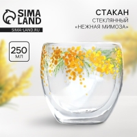 Стакан с двойными стенками &laquo;Нежная мимоза&raquo;, 250 мл