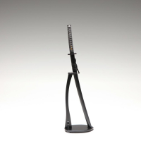 Сувенирное оружие &laquo;Катана на подставке&raquo;, чёрные ножны с иероглифами, 104см