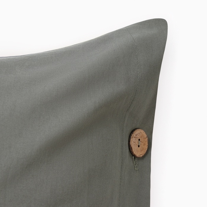 Комплект наволочек Этель 50*70 см - 2 шт, цв.темно-зеленый, жатый хлопок,140гр/м2 Комплект наволочек Этель 50*70 см - 2 шт, цв.темно-зеленый, жатый хлопок,140гр/м2