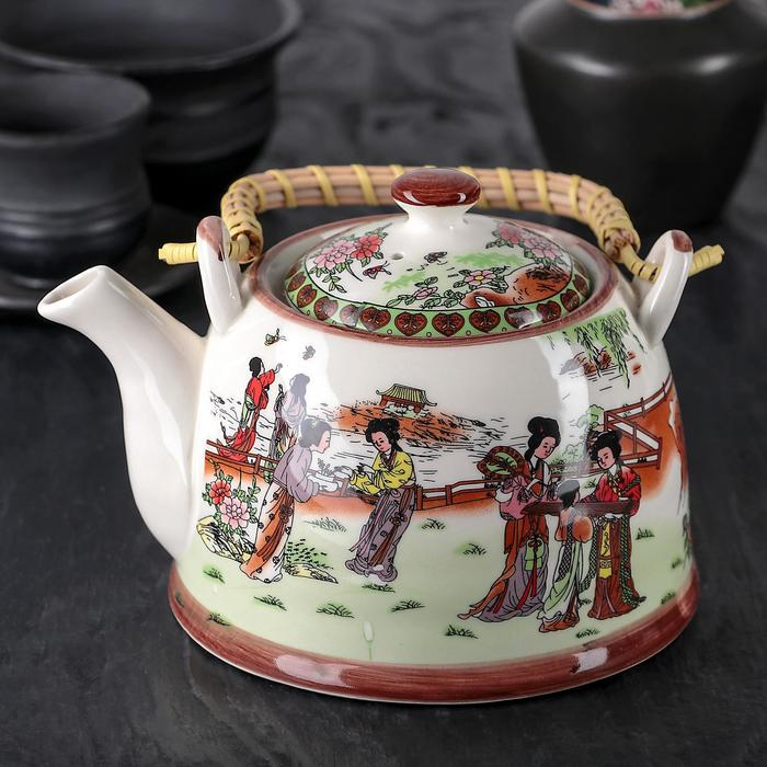 Чайник керамический заварочный с металлическим ситом &laquo;Парк&raquo;, 900 мл