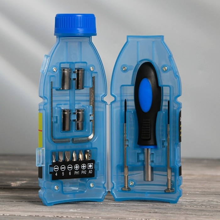 Набор инструментов в бутылке Mr Poher, универсальный, 15 предметов