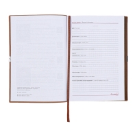 Ежедневник датированный 2025 года, А5, 176 листов ESCALADA, мягкая обложка из искусственной кожи, блинтовое тиснение, ляссе, блок 70 г/м2, бежевый