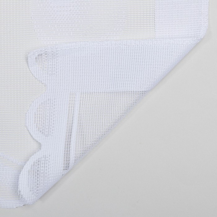 Тюль на кухню со шторной лентой, 265х160 см, цвет белый, 100% полиэстер