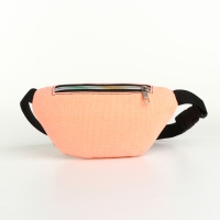 Сумка поясная детская на молнии &laquo;Выбражулька&raquo;, цвет коралловый