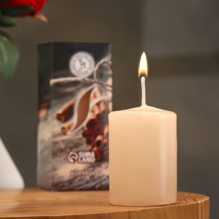 Свеча ароматическая "Корица", 4&times;6 см, в коробке