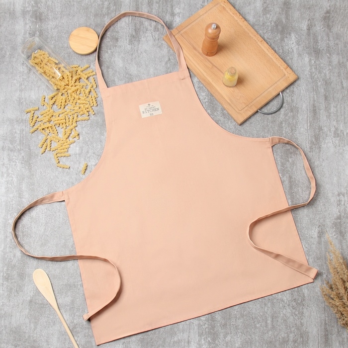 Фартук  Этель "Kitchen" цв.бежевый, 60х70см, саржа, 100% х/л