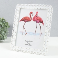 Фоторамка пластик 20х25 см "Рама из сердечек" белая Фоторамка пластик 20х25 см "Рама из сердечек" белая