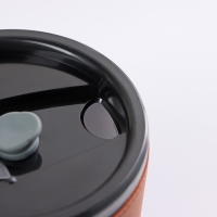 Стакан стеклянный с крышкой и трубочкой &laquo;Вида&raquo;, 350 мл, цвет МИКС