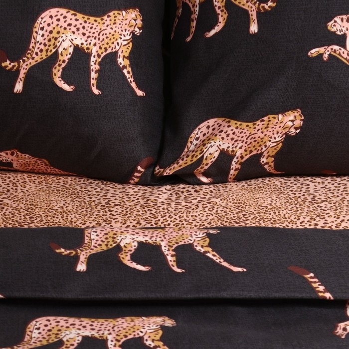 Постельное бельё Павлайн 2сп Гепарды 175х215 ,180х215, 70х70см 2шт полисатин 70г/м, полиэстер 100% Постельное бельё Павлайн 2сп Гепарды 175х215 ,180х215, 70х70см 2шт полисатин 70г/м, полиэстер 100%