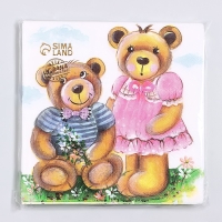 Салфетки бумажные &laquo;Медвежата&raquo;, 33х33 см, набор 20 шт