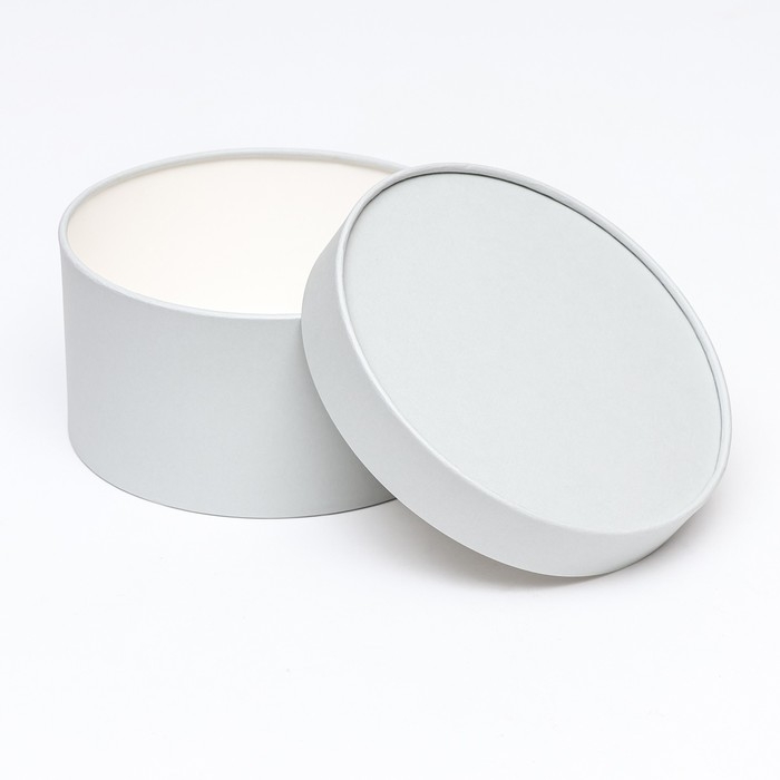 Подарочная коробка "Frilly" пепельно-серый, завальцованная без окна, 21 х 11  см