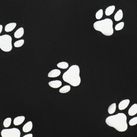 Лежанка Lowcost круглая, поплин, 40 х 40 х 12 см, черная с лапками Лежанка Lowcost круглая, поплин, 40 х 40 х 12 см, черная с лапками