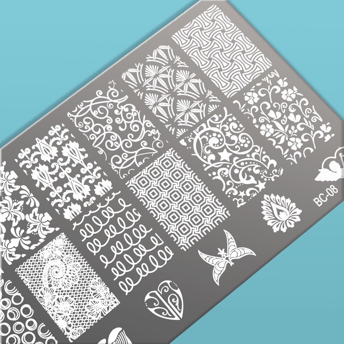 Диск для стемпинга металлический &laquo;Мягкое кружево&raquo;, 12 &times; 6 см
