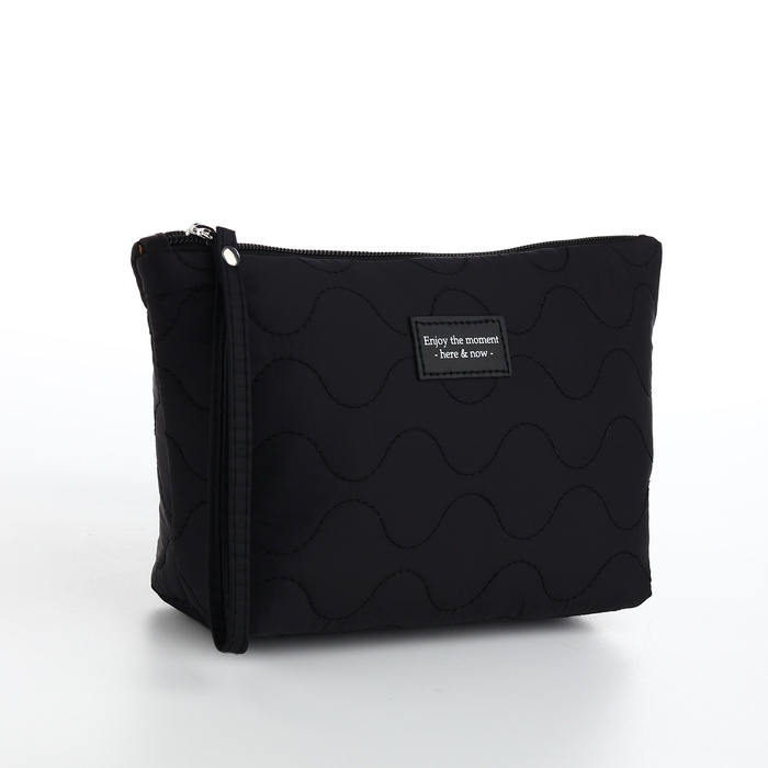 Косметичка на молнии, цвет чёрный