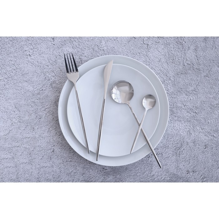 Столовые приборы из нержавеющей стали Magistro &laquo;Блинк&raquo;, 4 предмета, цвет серебряный