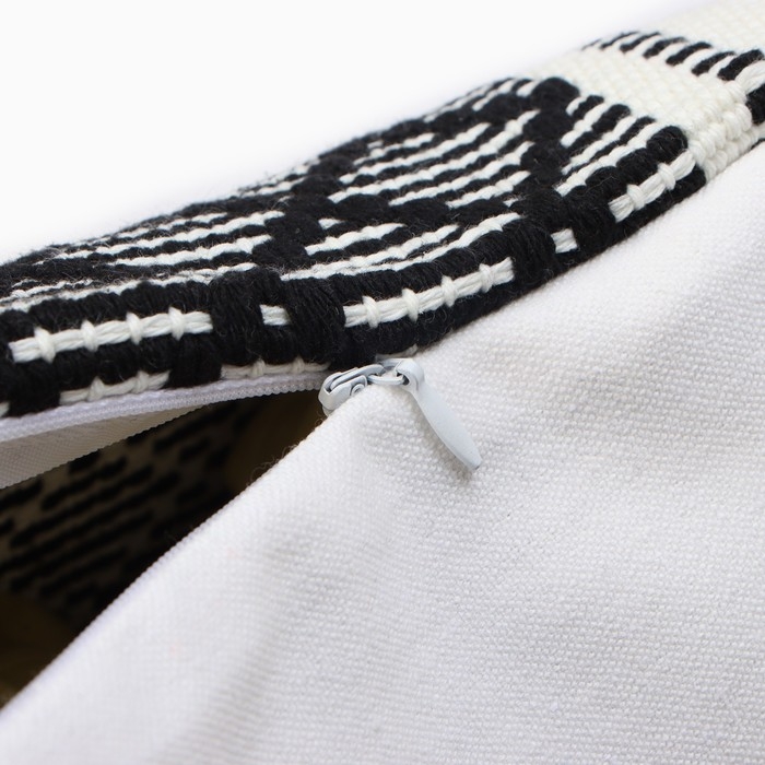 Наволочка декоративная "Этель" сканди 45*45 см черный, 100% п/э