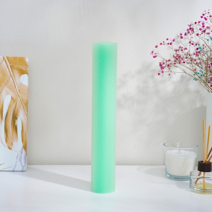 Коврик противоскользящий Доляна &laquo;Круги&raquo;, 30&times;150 см, цвет прозрачный зелёный