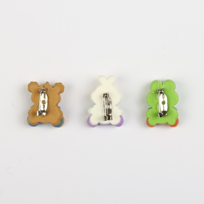 Набор пластиковых значков Набор пластиковых значков "Веселая вечерина", 3 шт, 2,1 х 2,9 см