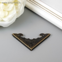 Уголок металл "Рельефный" бронза набор 4 шт 3,8х3,8 см Уголок металл "Рельефный" бронза набор 4 шт 3,8х3,8 см