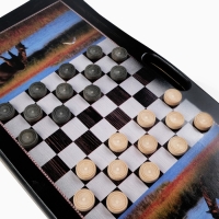 Нарды деревянные большие, настольная игра "Конь", 60 х 60 см, с шашками Нарды деревянные большие, настольная игра "Конь", 60 х 60 см, с шашками