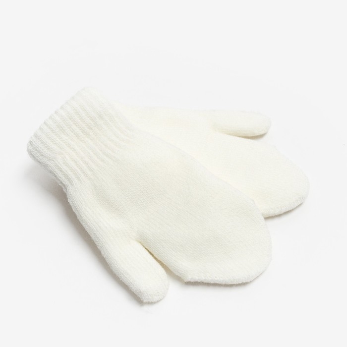 Варежки детские двухслойные MINAKU Варежки детские двухслойные MINAKU "Однотонные",цв. белый,р-р 15 (6-8 лет)