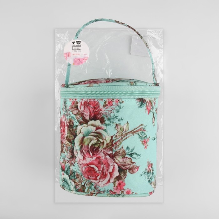 Сумка-футляр &laquo;Розы&raquo;, 1 люверс, d = 14 &times; 14,5 см, цвет разноцветный