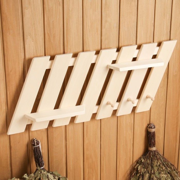 Полка вешалка "Зебра", 3 крючка, 85&times;34&times;11 см