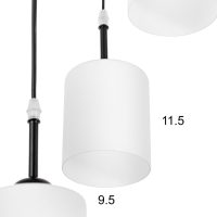 Светильник "Лорс" 3хЕ27 40Вт черный 30х30х18-118 см